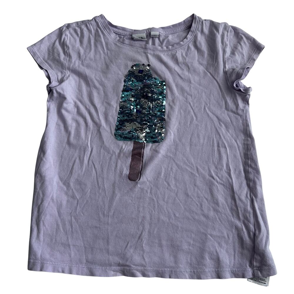 Gap Girls Pink Popcycle Sequin T-Shirt - Large